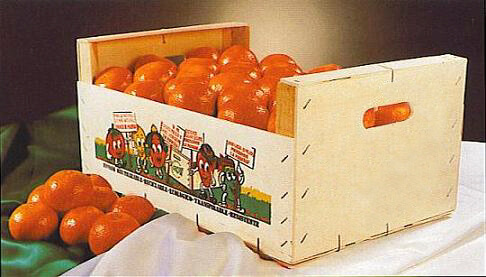 Wooden crates for packing of fruits